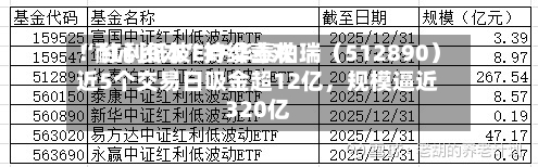 “耐心资本”持续喜欢！红利低波ETF华泰柏瑞（512890）近5个交易日吸金超12亿，规模逼近320亿-第3张图片