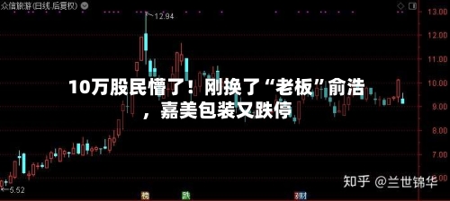 10万股民懵了！刚换了“老板	”俞浩	，嘉美包装又跌停-第3张图片
