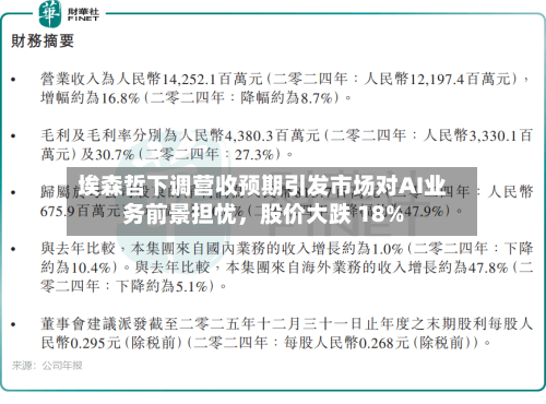 埃森哲下调营收预期引发市场对AI业务前景担忧	，股价大跌 18%-第2张图片