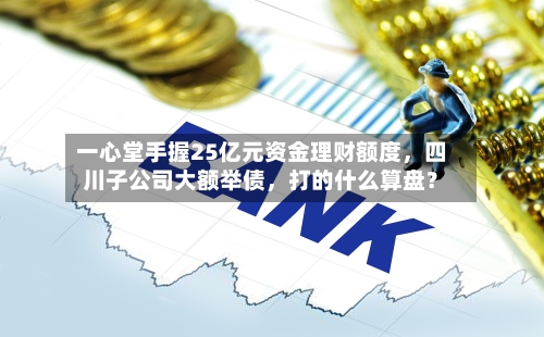 一心堂手握25亿元资金理财额度，四川子公司大额举债	，打的什么算盘？-第3张图片