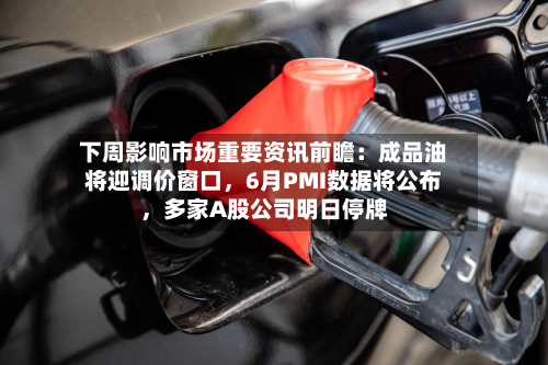 下周影响市场重要资讯前瞻：成品油将迎调价窗口，6月PMI数据将公布，多家A股公司明日停牌-第2张图片