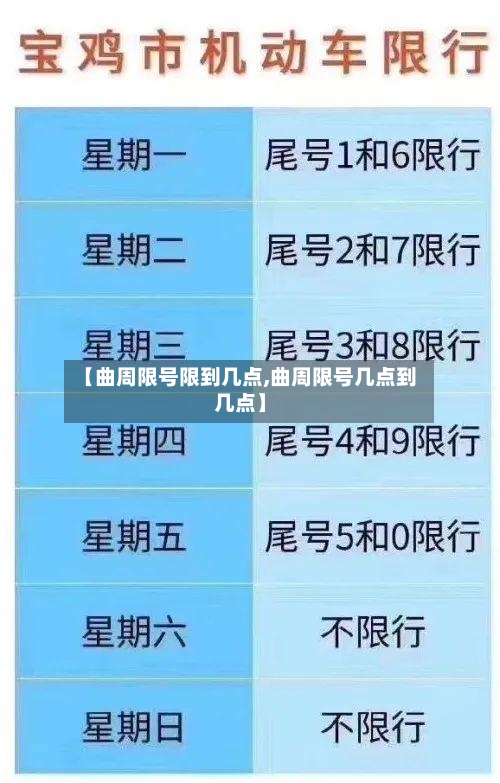 【曲周限号限到几点,曲周限号几点到几点】-第3张图片