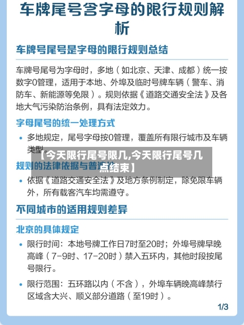 【今天限行尾号限几,今天限行尾号几点结束】-第2张图片