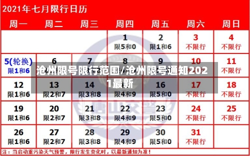 沧州限号限行范围/沧州限号通知2021最新-第2张图片