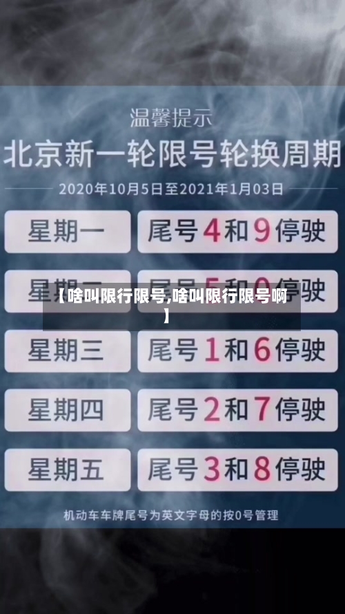 【啥叫限行限号,啥叫限行限号啊】-第2张图片