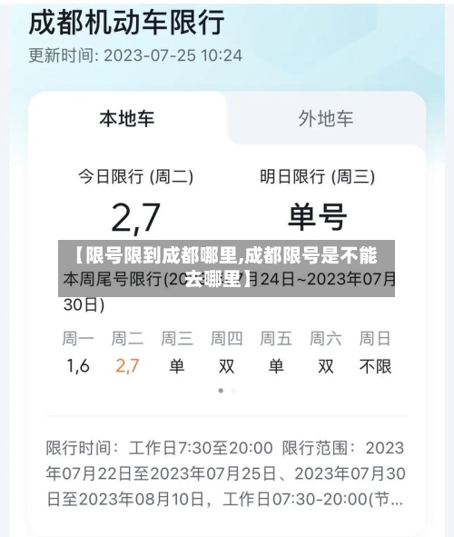 【限号限到成都哪里,成都限号是不能去哪里】