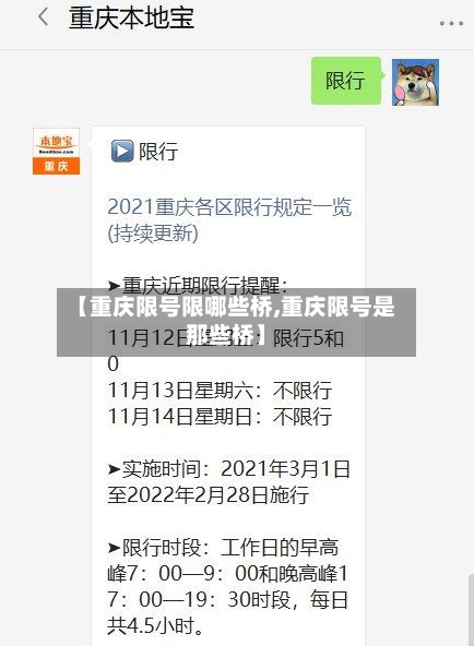 【重庆限号限哪些桥,重庆限号是那些桥】