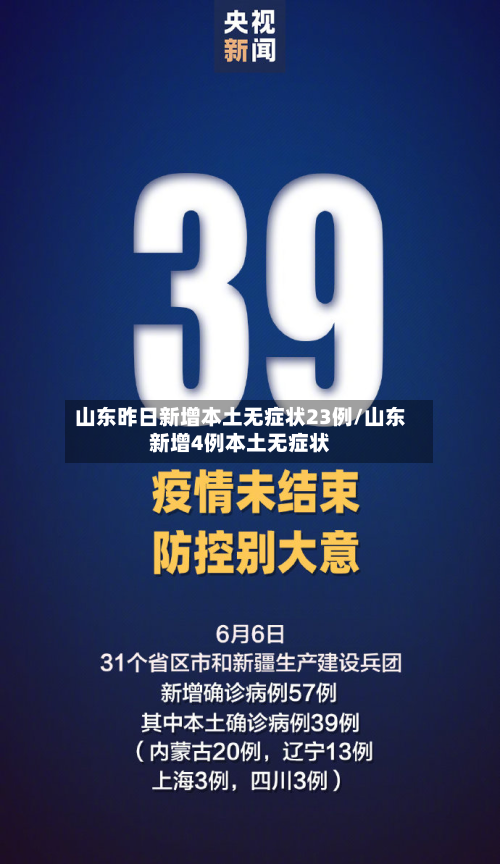 山东昨日新增本土无症状23例/山东新增4例本土无症状-第2张图片