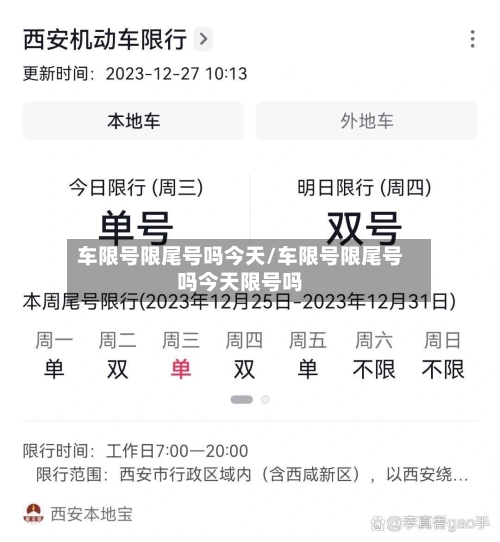 车限号限尾号吗今天/车限号限尾号吗今天限号吗-第3张图片